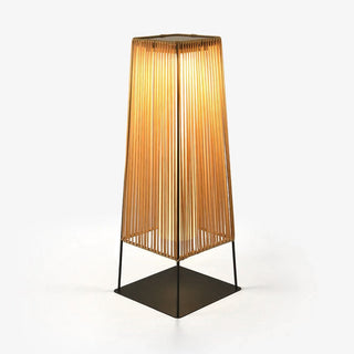 Modern Plastic Rattan Outdoor Post Floor Lamp