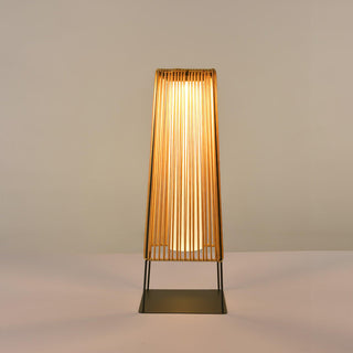 Modern Plastic Rattan Outdoor Post Floor Lamp