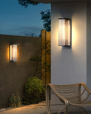 Modern Rectangle Oleron Box Outdoor Wall Lamp