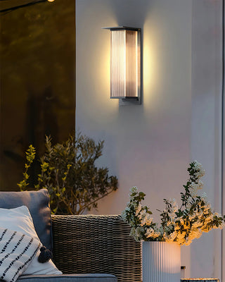 Modern Rectangle Oleron Box Outdoor Wall Lamp