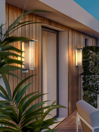 Modern Rectangle Oleron Box Outdoor Wall Lamp