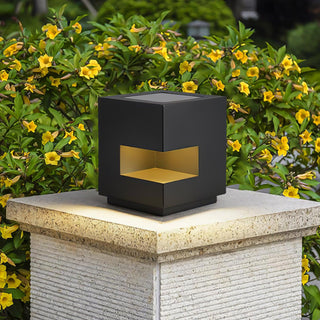 Modern Regular Cube Post Outdoor Light