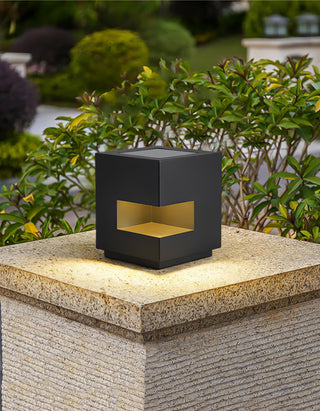 Modern Regular Cube Post Outdoor Light