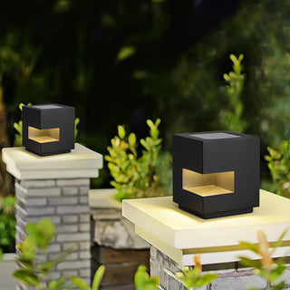 Modern Regular Cube Post Outdoor Light