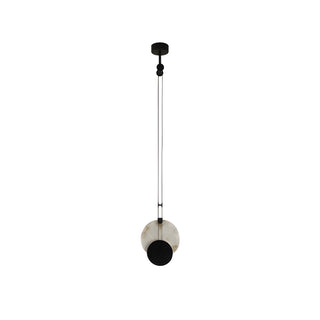 Modern Round Black Alabaster Pendant Lamp