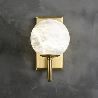 Modern Spherical Alabaster Wall Light