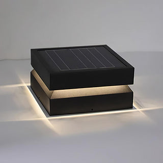 Modern Square Black Post Outdoor Light