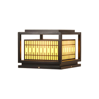 Modern Square Window Grille Outdoor Post Light