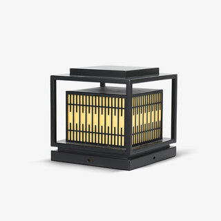 Modern Square Window Grille Outdoor Post Light