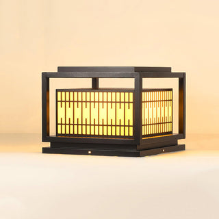 Modern Square Window Grille Outdoor Post Light