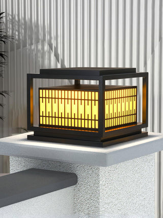 Modern Square Window Grille Outdoor Post Light