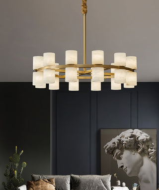 Modern Tabitha Alabaster Chandelier