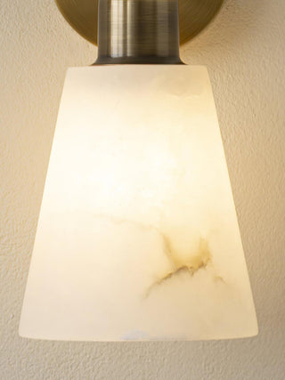 Modern Tapered Alabaster Wall Sconce