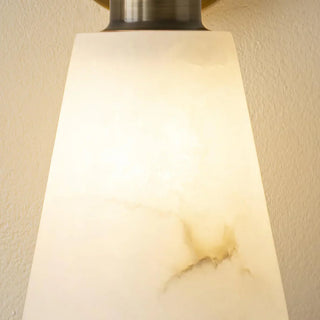 Conical Tapered Alabaster Wall Sconce