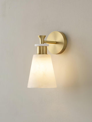 Modern Tapered Alabaster Wall Sconce