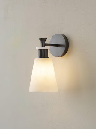 Modern Tapered Alabaster Wall Sconce