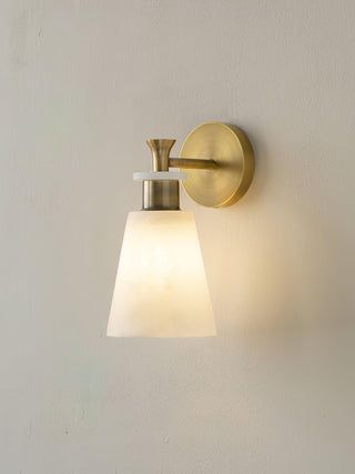 Modern Tapered Alabaster Wall Sconce