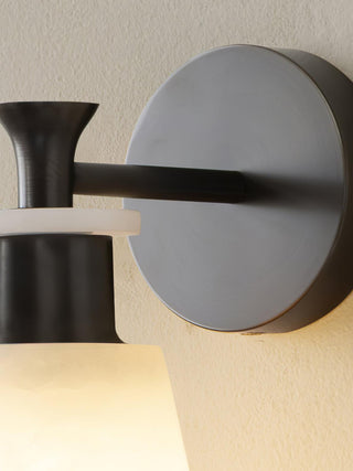 Modern Tapered Alabaster Wall Sconce