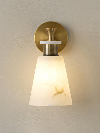 Modern Tapered Alabaster Wall Sconce