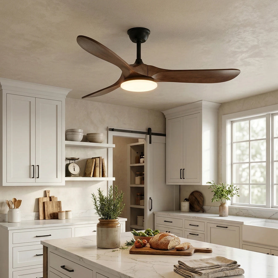 Modern Virelo Tri-Blade Ceiling Fan Light