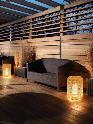Modern Woven Rattan Outdoor Lamp