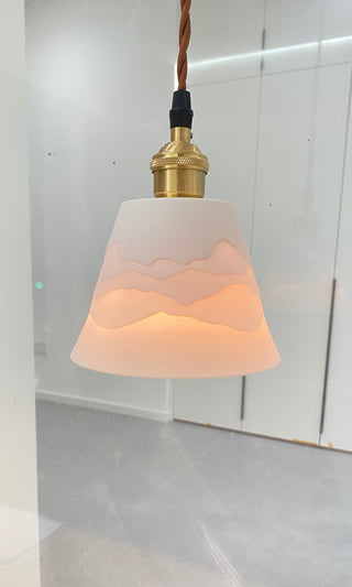 Mountains Shadow Ceramic Pendant Lamp. Mountain Shadow Pendant Lamp/Wall Lamp. Mountains Shadow Ceramic LED Nordic Island Lights.