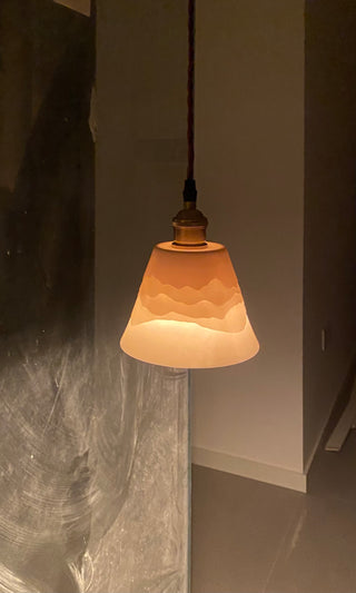 Mountains Shadow Ceramic Pendant Lamp. Mountain Shadow Pendant Lamp/Wall Lamp. Mountains Shadow Ceramic LED Nordic Island Lights.