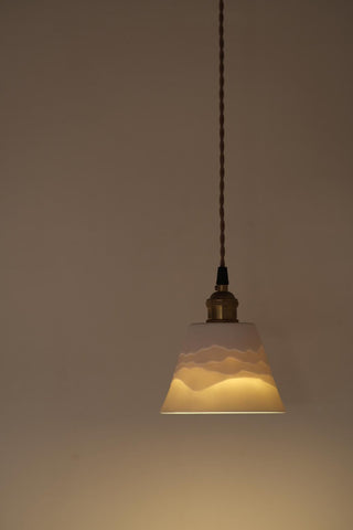 Mountains Shadow Ceramic Pendant Lamp. Mountain Shadow Pendant Lamp/Wall Lamp. Mountains Shadow Ceramic LED Nordic Island Lights.