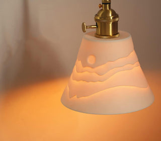 Mountains Shadow Ceramic Pendant Lamp. Mountain Shadow Pendant Lamp/Wall Lamp. Mountains Shadow Ceramic LED Nordic Island Lights.