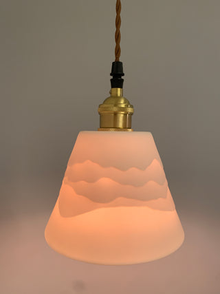 Mountains Shadow Ceramic Pendant Lamp. Mountain Shadow Pendant Lamp/Wall Lamp. Mountains Shadow Ceramic LED Nordic Island Lights.