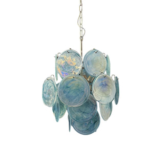 Vintage Murano Blue Glass Chandelier