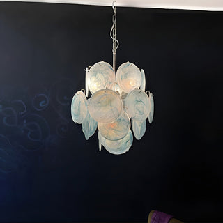 Vintage Murano Blue Glass Chandelier