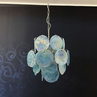 Vintage Murano Blue Glass Chandelier