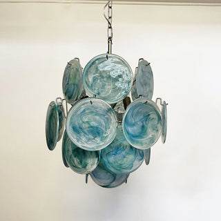 Vintage Murano Blue Glass Chandelier