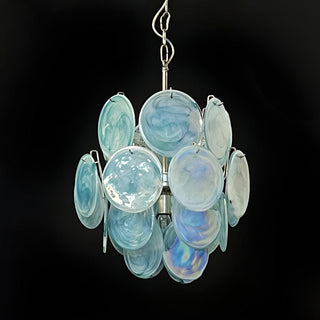 Vintage Murano Blue Glass Chandelier