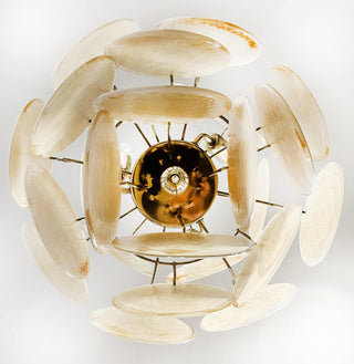 Vintage Murano Gold Glass Chandelier