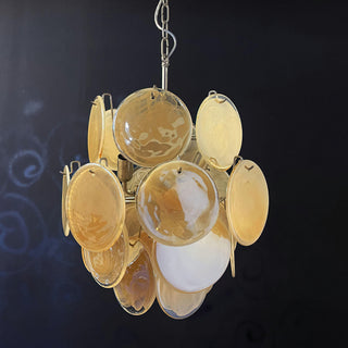 Vintage Murano Gold Glass Chandelier