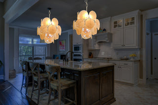 Vintage Murano Gold Glass Chandelier