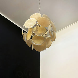 Vintage Murano Gold Glass Chandelier