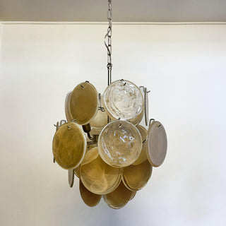 Vintage Murano Gold Glass Chandelier