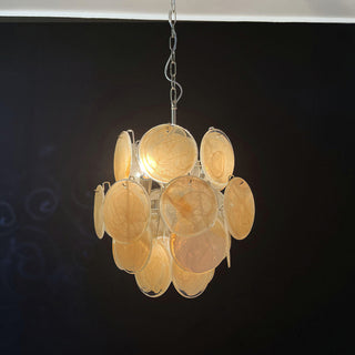 Vintage Murano Gold Glass Chandelier