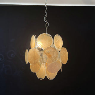 Vintage Murano Gold Glass Chandelier