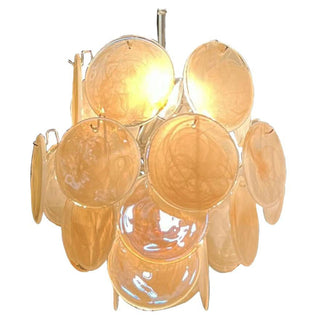 Vintage Murano Gold Glass Chandelier