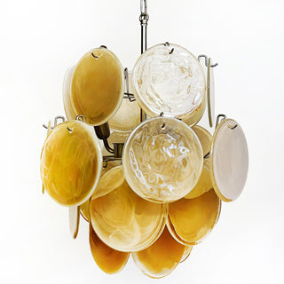 Vintage Murano Gold Glass Chandelier