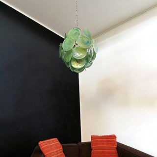 Vintage Murano Green Glass Chandelier