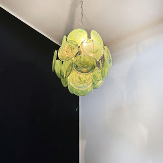 Vintage Murano Green Glass Chandelier