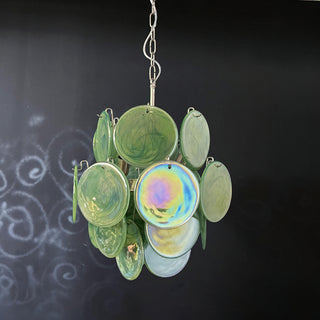 Vintage Murano Green Glass Chandelier