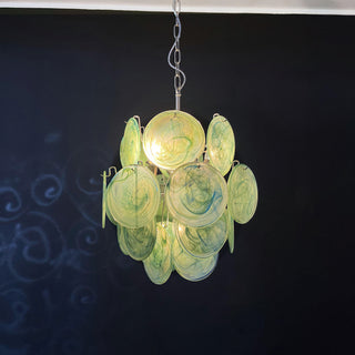 Vintage Murano Green Glass Chandelier