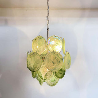 Vintage Murano Green Glass Chandelier