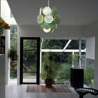 Vintage Murano Green Glass Chandelier